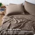 thumbnail image 4 of Bare Home Ensemble de Draps en Flanelle - 100 % Coton - Poche Profonde - Très Grand Simple, Taupe, 3 Pcs, 4 of 7
