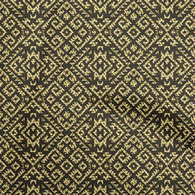 oneOone Georgette Viscose Mocha Brown Fabric African Aztech Craft Projects Decor Fabric Printed By The Yard 42 Inch Wide
