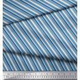 thumbnail image 2 of Soimoi Poly Georgette Fabric Diagonal Stripe Print Fabric by Yard 52 Inch Wide, 2 of 5