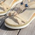 thumbnail image 4 of Dakaela Sandales à Plateforme pour Femmes, Espadrilles Habillées pour Femmes, Chaussures Compensées à Enfiler avec Bride à la Cheville, 4 of 7