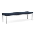 thumbnail image 1 of Lenox Steel Reception Waiting Room Healthcare 3-Seat Bench / Silver Steel / Blue, 1 of 5