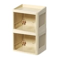 thumbnail image 1 of Foldable Double Door Storage Organizer With Flat Lid And White Drawer For Home Organization Multifunctional Furniture Solution, 1 of 4