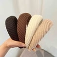 thumbnail image 4 of EGNMCR Knitted Wool Stripe Cloth Hair Hoop New Sweet Hundred Hoop Ferrule Ferrule, 4 of 6