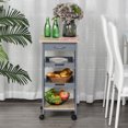 thumbnail image 2 of HOMCOM Slim Kitchen Island Rolling Trolley with Drawer and wheels, Grey, 2 of 10