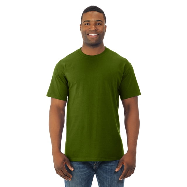 Fruit Of The Loom T-Shirt à Col Rond à Manches Courtes en Coton HD pour Hommes, 2TG, Vert Militaire