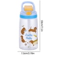 thumbnail image 3 of EGNMCR Cups Kids Water Bottle With Straw And Built In Carrying Loop Made Of Plastic, Leak-Proof Design For Travel. Water cup, 3 of 6