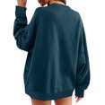 thumbnail image 4 of RXIRUCGD Haut à Manches Longues pour Femme, Ample, Décontracté, à Blocs de Couleur, Col Rond, Bleu, Taille : M, 4 of 7