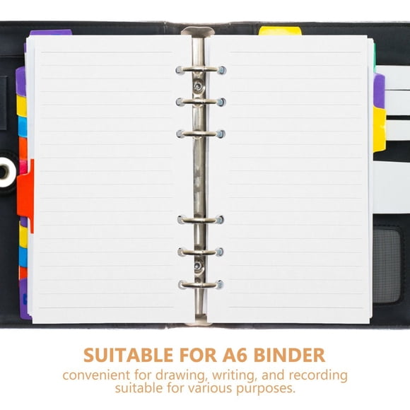 AMERTEER MLINS 45 Sheets Refill Binder Paper Lined Notepad Loose Leaf Smooth Detachable Refill Paper ( )