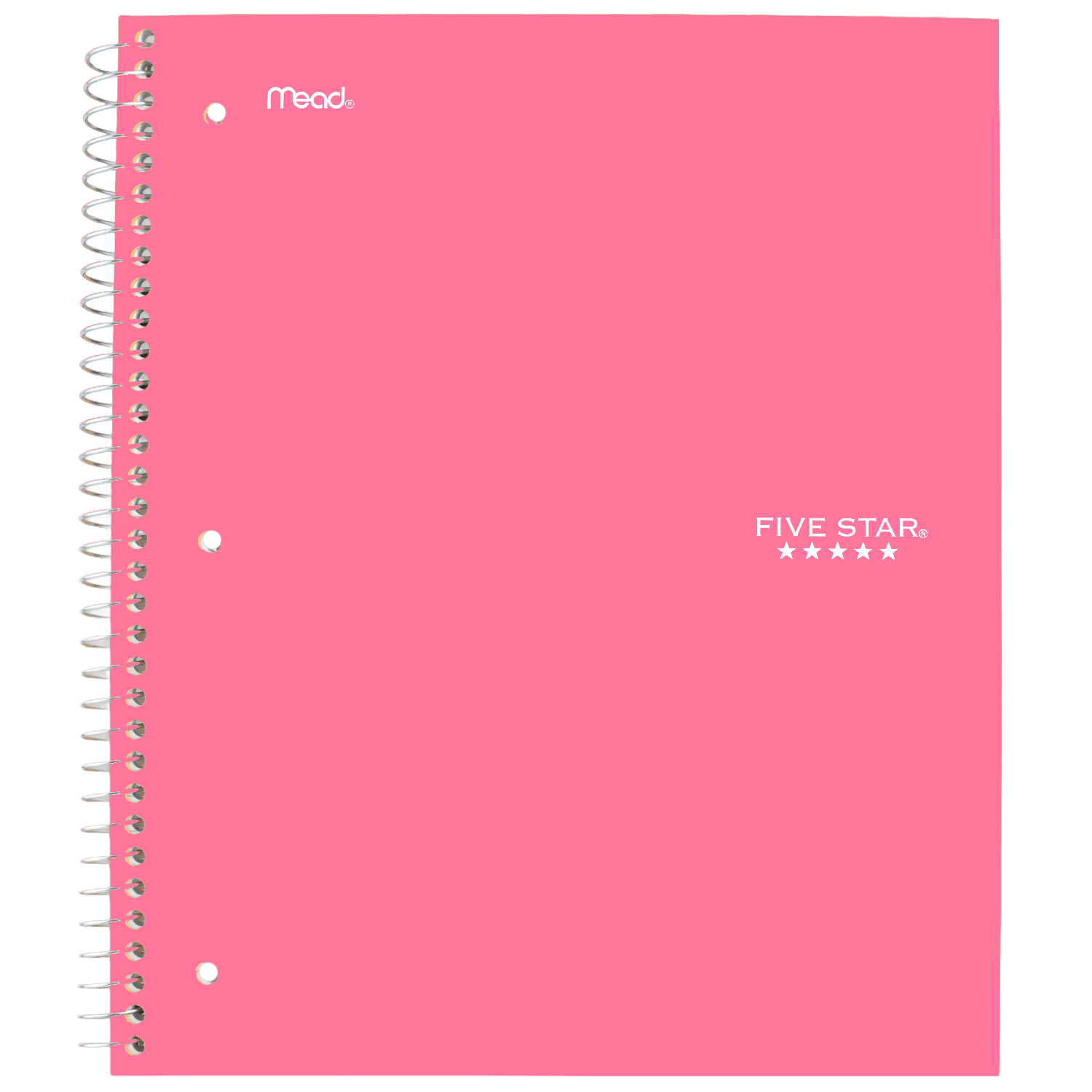 Five Star Cahier 5 sujets, 11 po, 400 pages rose
