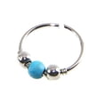 thumbnail image 1 of tredstone Turquoise Beaded Ear Bone Nail Copper Geometric Nose Rings Clips Lip Body Piercing Stud Earring Jewelry, 1 of 7