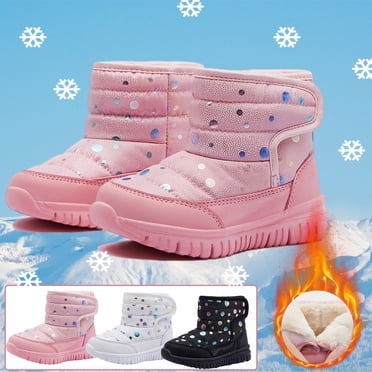 XZNGL Girls Boots Toddler Snow Boots Toddler Winter Boots Toddler Little Kid Snow Boots for Boys Girls Kids Outdoor Winter Shoes Cotton Boots