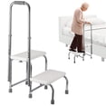 thumbnail image 2 of Yiwa Heavy Duty Dual Step Stool, 200kg Capacity Foot Ladder for Kitchen, Bedside, Car, RV, and Bathtub Use, 2 of 8