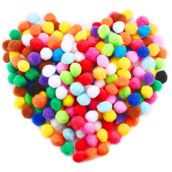 Bwiyojiz Count 100pcs 1" Caydo 100 1 Inch Pom Poms for Hobby Supplies and DIY Crafts Home & Decorative Accents, Multicolor, Gifts for Yourself