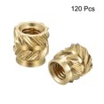 thumbnail image 3 of Unique Bargains Knurled Insert Nut M3 x 5mm L x 5mm OD Female Thread Brass Embedding Nut 120 Pack, 3 of 5