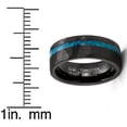 thumbnail image 4 of Bague pour Homme en Carbure de Tungstène avec Opale Concassée, Dôme, Alliance, Incrustation Noire Simulée 8 mm, 4 of 4