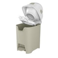 thumbnail image 3 of Foundations Mini Hands-Free Diaper Pail with Airtight Lid - Durable & Odorless Diaper Disposal, Large Capacity, Holds up to 30 Newborn Diapers, Refill with Any Bags - Sand, 3 of 5