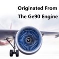 thumbnail image 2 of Aircraft Engine Turbo Fan - Dual Blade USB-Powered, 2-Speed Desk Cooler, Rubber Base (Silver), 2 of 8