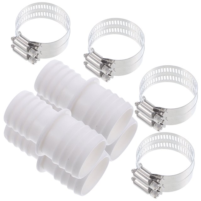 RENACLIPY 4 Adapters Hose Connection Pool Hose Adapter with Clamp Multi ABS