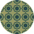 thumbnail image 1 of Ahgly Company Tapis de Zone Ronds d'Intérieur Lavables à la Machine, Style Transitionnel, Verts, 7 Pieds Rond, 1 of 7