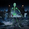 thumbnail image 4 of Glowing Halloween Skeleton Luminous Skeleton Model Halloween Party Decorations Glowing In The Dark Halloween Skeleton Decor Luminous Lifelike Skeleton Model For Front Lawn Haunted, 4 of 7