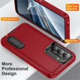 thumbnail image 3 of For Samsung Galaxy S26 5G 6.3" Phone Case with Built in Kickstand, Shockproof/Dustproof/Drop Proof Heavy Duty Military-Grade Rugged Protective Cover for Samsung Galaxy S26 5G,Red,For Galaxy S26 5G, 3 of 8
