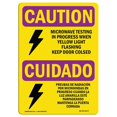 thumbnail image 1 of SignMission OS-CR-A-1218-L-10177 12 x 18 Po Panneau de Mise en Garde contre les Radiations - Test Micro-Ondes Bilingue, 1 of 1