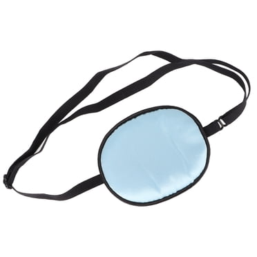 Silk Single Eye Patches, Adjustment Strap Silk Eye Patches Strabismus Correction Comfortable Material  For Home For Kids Blue
