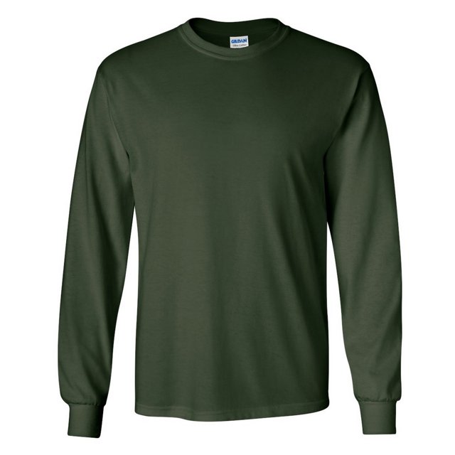 Gildan T-Shirt à Manches Longues en Coton Ultra Uni à Col Ras du Cou pour Hommes