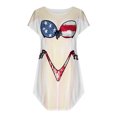 thumbnail image 2 of Robes pour Femmes 2024 Été Chemise de Bikini Oversize par-Dessus Manches Courtes Mignonne Imprimé de Bikini par-Dessus Robe T-Shirt Ample Porter Rabais de 50 % Liquidation!, 2 of 4