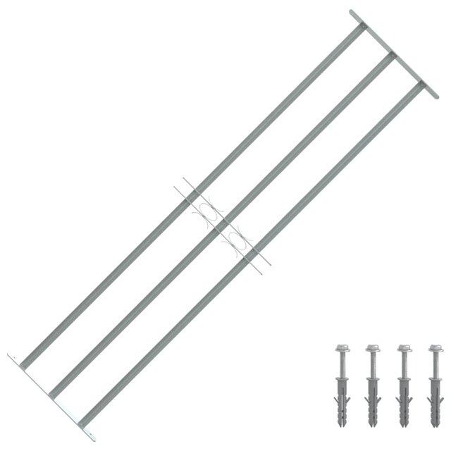 Adjustable Security Grille for Windows with 3 Crossbars 1000-1500 mm