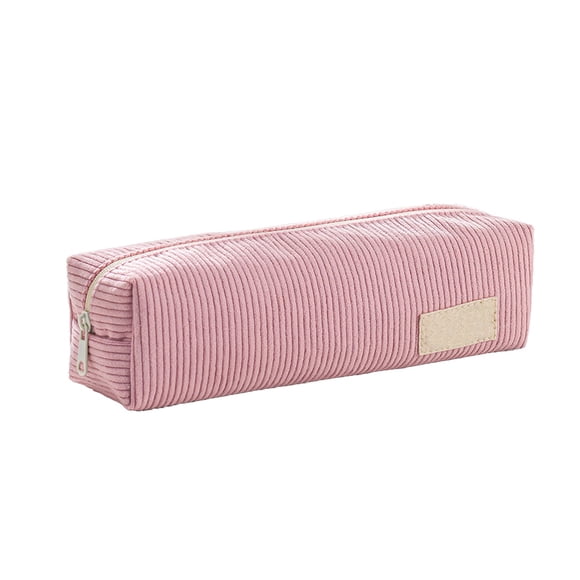 Fesfesfes Étui à Stylos en Velours Côtelé de Style Coréen, Mini Organisateur de Papeterie avec Doublure Douce, Accessoires Scolaires Mini Sac à Stylos Haut de Gamme