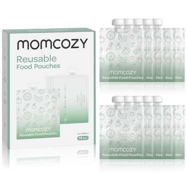Momcozy Reusable Baby Food Pouches for Toddlers,BPA Free Plastic,Food Safe,Freezer Safe