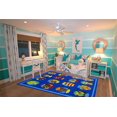 thumbnail image 2 of Tapis rectangle amusant pour enfant Aquarium multicolore nylon, 2 of 2