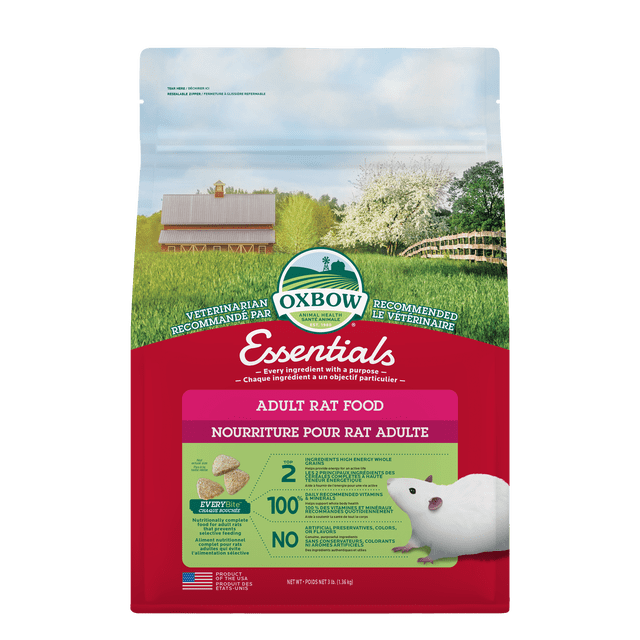 Oxbow Essentials Regal Adult Rat Food, 3lb, resealable bag