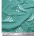 thumbnail image 3 of Soimoi Crepe Silk Fabric Bird Block Fabric Prints by Yard 42 Inch Wide, 3 of 3