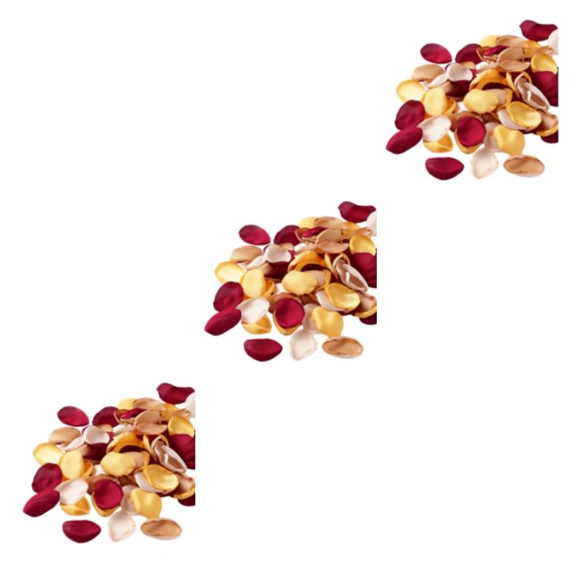 mmirethe 400pcs Polyester Silk Rose Petals Add Beauty To DIY Environmentally Friendly winered assortedcolor 3Set
