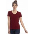 thumbnail image 1 of T-Shirts à Col en V pour Femmes (TG, Zinfandel), 1 of 2