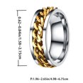thumbnail image 4 of Miangastore Golden Titanium Steel Ring Durable Fashionable Gift for Men Boys Size 7, 4 of 8