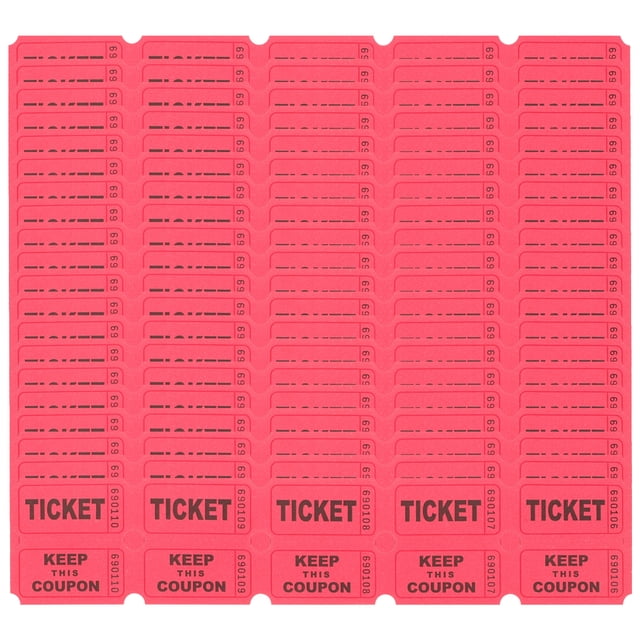 SHISUYAN 100pcs Raffle Tickets Amusement Park Tickets Universal Tickets Tickets Label