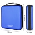 thumbnail image 3 of CD Case, 192 Capacity EVA DVD Case Blue Portable Zipper Holder Disc Storage Organizer Wallet, 3 of 6