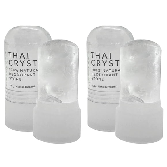 Thai Crystal Deodorant by Verve CULTURE Alum Stone Crystal Deodorant Roll On Crystal Mineral Deodorant Stick All Natural Deodorant for Women and Men Set of 2