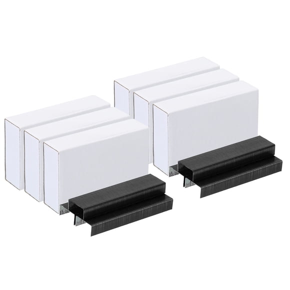 Unique Bargains Staples for Stapler, 6 Pack(1000Pcs Staples Per Pack) 26/6 Standard 1/4 Inch Length Staples Jam Free Black