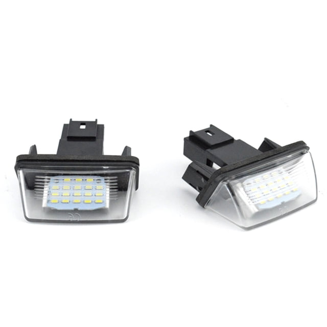 mmirethe LED License Plate Light Car Interior Accessories Universal Lamp Automobile Vehicle Fittings Replacement for Citroen C3 1Set