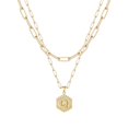 thumbnail image 1 of SIfdSeng Collier Hexagone Initial 26 pour Femmes Colliers pour Femmes A Z 26 Alphabet Initial Colliers Dorés pour Femmes Filles, 1 of 4