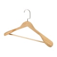 thumbnail image 3 of High-Grade Wide Shoulder Wooden Coat Hangers - Solid Wood Suit Hanger, 3 of 7