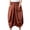 Orange, variant on Mrat Flowy Maxi Skirt Women's Elastic Waist Solid Cotton Linen Skirt Loose Large Lantern Skirt with Pockets Fringe Skirt S-160 Navy One Size