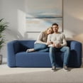 thumbnail image 2 of Gymax Canapé Double Gonflable Portable Sofa Gonflable avec Housse Amovible Bleu, 2 of 10