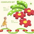 thumbnail image 4 of Qaba Kids Balance Beam Stepping Stones, 13 PCS Balance Bridge, Green, 4 of 10