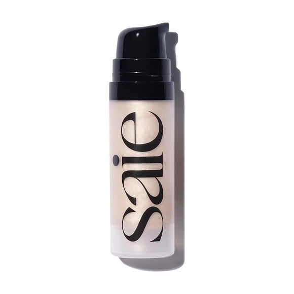 Saie Mini Glowy Super Gel Lightweight Illuminator - Luminizer + Makeup Primer for Glowing Skin - Enriched with Vitamin C + Hydrating Squalane Oil - Travel Size Holiday Gifts - Starglow (0.5 oz)