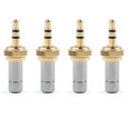 thumbnail image 1 of 4x Mini 3.5mm Screw Locking Stereo Jack Plug Gold Plated 3.7mm For Sennheiser, 1 of 5